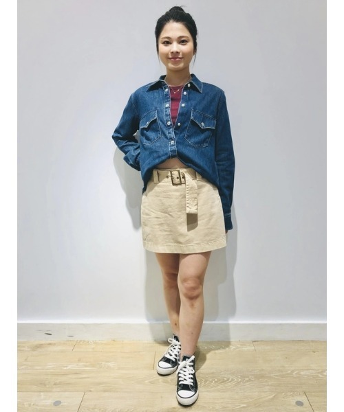 GAP（ギャップ）の「ベルト ミニスカート・スコート（スカート・レディース・ブラック/ベージュ・XS/S/M/L/XXS）」の17枚目の写真