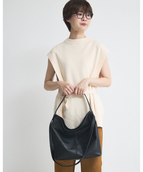 collex（コレックス）の「２WAYデザイン ハンドル トートバッグ（トートバッグ・レディース・モスグリーン/ライトグレー/ブラック・フリー）」の5枚目の写真