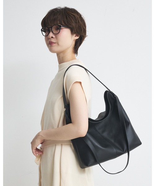 collex（コレックス）の「２WAYデザイン ハンドル トートバッグ（トートバッグ・レディース・モスグリーン/ライトグレー/ブラック・フリー）」の4枚目の写真