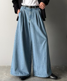 Classical Origin(�N���V�J���I���W��)��3�^�b�N���C�h�f�j���X���b�N�X�^Triple-Tuck Wide Denim Trousers(�f�j���p���c)