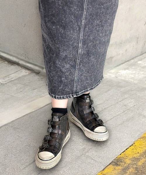 ASH(アッシュ)の「ASH/アッシュ【RAINBOW】厚底ビンテージハイカットスニーカー ボリューム ロック 5cmヒール(スニーカー・レディース・ブラック・37/36/35/39/38)」の7枚目の写真