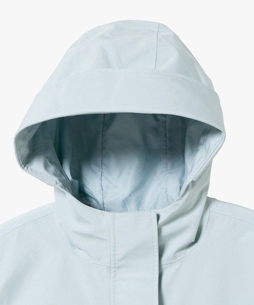 AIGLE（エーグル）の「GORE-TEX ゴアテックス 防水 透湿 防風 2レイヤーロングジャケット RP（マウンテンパーカー・レディース・ライトグレー/ライトブルー/ブラック・38/36/40）」の14枚目の写真