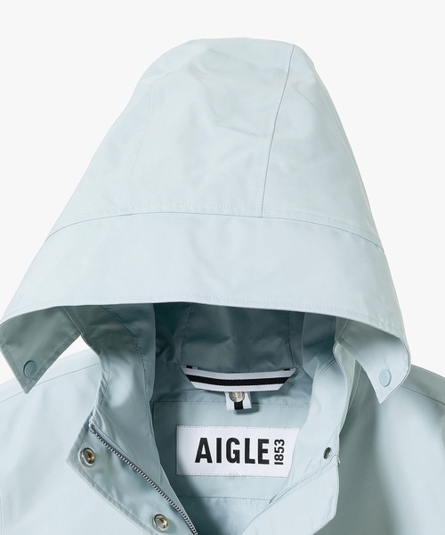 AIGLE（エーグル）の「GORE-TEX ゴアテックス 防水 透湿 防風 2レイヤーロングジャケット RP（マウンテンパーカー・レディース・ライトグレー/ライトブルー/ブラック・38/36/40）」の13枚目の写真