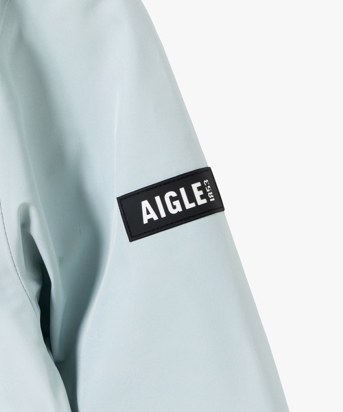 AIGLE（エーグル）の「GORE-TEX ゴアテックス 防水 透湿 防風 2レイヤーロングジャケット RP（マウンテンパーカー・レディース・ライトグレー/ライトブルー/ブラック・38/36/40）」の10枚目の写真