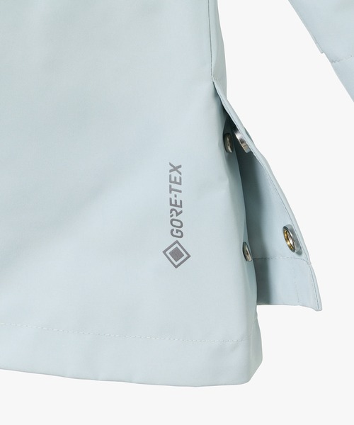 AIGLE（エーグル）の「GORE-TEX ゴアテックス 防水 透湿 防風 2レイヤーロングジャケット RP（マウンテンパーカー・レディース・ライトグレー/ライトブルー/ブラック・38/36/40）」の6枚目の写真