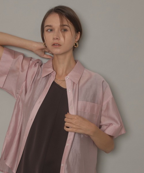 CADUNE(カデュネ)の「半袖シャツ(シャツ/ブラウス・レディース・ピンク・38/36)」の8枚目の写真