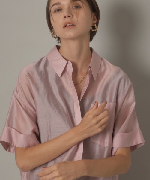 CADUNE(カデュネ)の「半袖シャツ(シャツ/ブラウス・レディース・ピンク・38/36)」の14枚目の写真