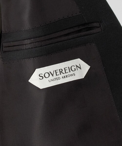 美品 ソブリンハウス　SOVEREIGN スーツ SOVEREIGN＞ブラック サージ シングル3ボタン スーツ REGULAR