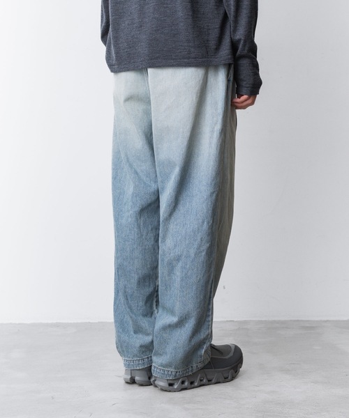 ATTACHMENT（アタッチメント）の「【 直営店・ZOZOTOWN限定 】11OZ デニム ベルテッド ワイドテーパードトラウザーズ / 11OZ DENIM BELTED WIDE TAPERD TROUSERS（デニムパンツ・メンズ・ブラック/ライトインディゴブルー・1/3/2）」の11枚目の写真
