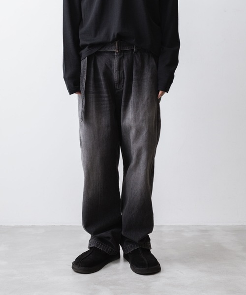 直営店・ZOZOTOWN限定 】11OZ デニム ベルテッド ワイドテーパード