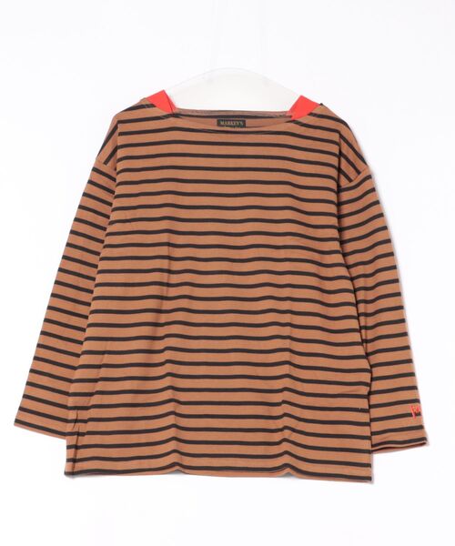MARKEY'S(マーキーズ)の「バスクボーダーシャツ/おとな(Tシャツ/カットソー・レディース・ピンク系その他/ブラウン系その他/マルチ/ライトグリーン/ブルー系その他/ブラック系その他・160cm)」の3枚目の写真