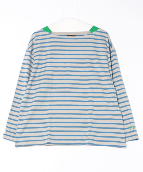MARKEY'S(マーキーズ)の「バスクボーダーシャツ/おとな(Tシャツ/カットソー・レディース・ピンク系その他/ブラウン系その他/マルチ/ライトグリーン/ブルー系その他/ブラック系その他・160cm)」の1枚目の写真