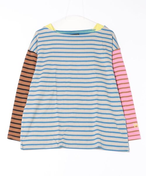 MARKEY'S(マーキーズ)の「バスクボーダーシャツ/おとな(Tシャツ/カットソー・レディース・ピンク系その他/ブラウン系その他/マルチ/ライトグリーン/ブルー系その他/ブラック系その他・160cm)」の6枚目の写真
