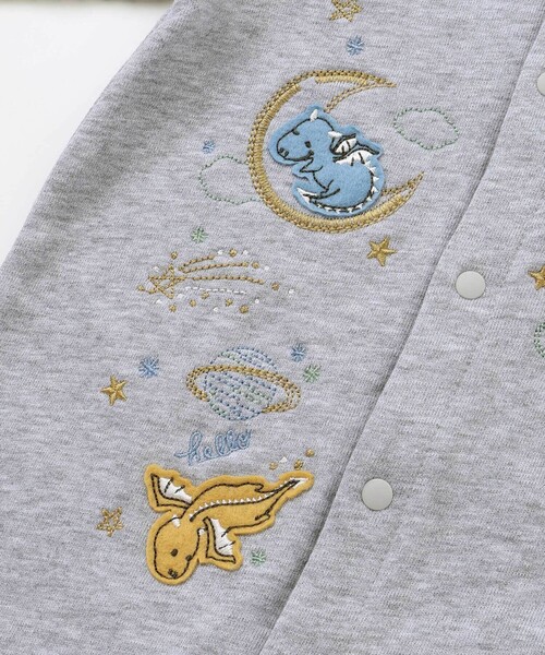 SLAP SLIP BABY（スラップスリップベビー）の「ドラゴン刺しゅうロンパース+お顔スタイ2点セットベビー(60~80cm)（ロンパース・キッズ・グリーン/グレー・70cm/80ｃｍ/60cm）」の11枚目の写真