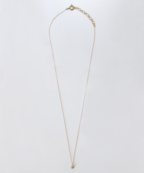 Phoebe(フィービィー)の「【金属アレルギー対応】ワンスパークネックレス/全長:39~42cm/サージカルステンレス(ネックレス・レディース・シルバー/イエローゴールド・FREE)」の5枚目の写真