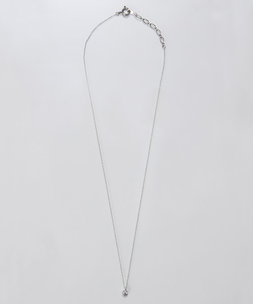 Phoebe(フィービィー)の「【金属アレルギー対応】ワンスパークネックレス/全長:39~42cm/サージカルステンレス(ネックレス・レディース・シルバー/イエローゴールド・FREE)」の10枚目の写真