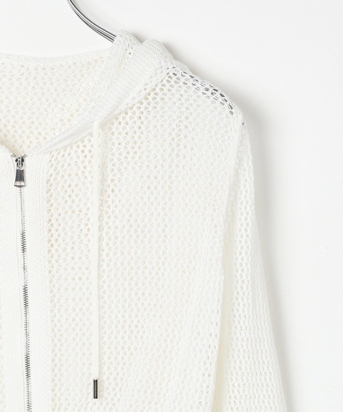 3.3 Field Trip (3.3フィールドトリップ)の「【モニタリング TWICE ジヒョ着用】3.3 Field Trip/メッシュフード付きZIP(パーカー・レディース・ホワイト/ブラック・FREE)」の17枚目の写真