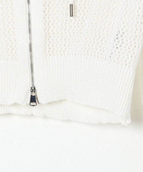 3.3 Field Trip (3.3フィールドトリップ)の「【モニタリング TWICE ジヒョ着用】3.3 Field Trip/メッシュフード付きZIP(パーカー・レディース・ホワイト/ブラック・FREE)」の19枚目の写真