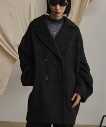 Happy John | wool blend shaggy cocoon pcoat/ウールブレンドシャギーコクーンPコート(ピーコート)