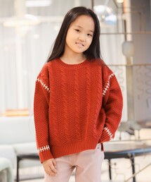 BEAMS mini（ビームスミニ）の「ケーブルニット プルオーバー 2025FW（90～150cm）（ニット/セーター）」