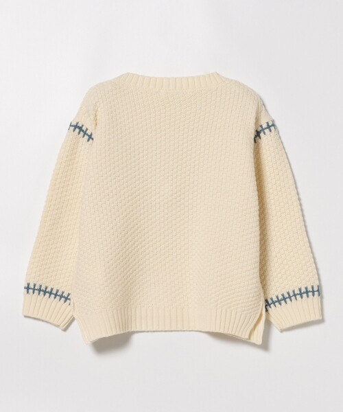 BEAMS mini（ビームスミニ）の「ケーブルニット プルオーバー 2025FW（90～150cm）（ニット/セーター・キッズ・グリーン系その他5/ホワイト系その他5/ネイビー/オレンジ系その他6・150/140/130/120/110/100/90）」の20枚目の写真