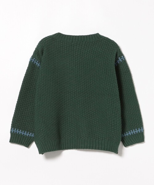 Burberrys ケーブルニット セーター 緑 エンブレム オーバー LL相当 ケーブルニット プルオーバー 2025FW（90～150cm）（ニット/セーター