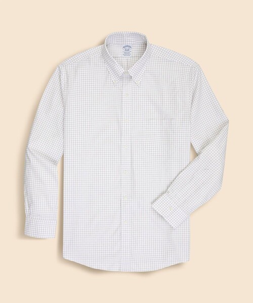 BROOKS BROTHERS(ブルックスブラザーズ)の「ストレッチピンポイントオックスフォード チェック ドレスシャツ Regular Fit(ビジネスシャツ・メンズ・ホワイト/ブラウン・15 1/2-33/16-31/16-32/16-33/16 1/2-33/16 1/2-32/16 1/2-34/17-32/17-33/14 1/2-31/15-31/15-32/15 1/2-31/15 1/2-32/14 1/2-32/15-33)」の5枚目の写真
