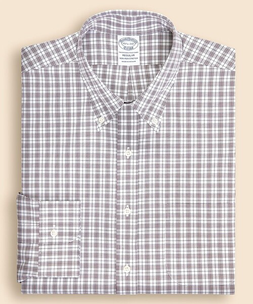 BROOKS BROTHERS(ブルックスブラザーズ)の「ストレッチピンポイントオックスフォード チェック ドレスシャツ Regular Fit(ビジネスシャツ・メンズ・ホワイト/ブラウン・15 1/2-33/16-31/16-32/16-33/16 1/2-33/16 1/2-32/16 1/2-34/17-32/17-33/14 1/2-31/15-31/15-32/15 1/2-31/15 1/2-32/14 1/2-32/15-33)」の8枚目の写真