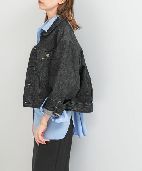 URBAN RESEARCH ROSSO WOMEN（アーバンリサーチ　ロッソ）の「『別注』Lee101 ×ROSSO　 SHORT JACKET（デニムジャケット・レディース・ブラック・SHORT）」の2枚目の写真