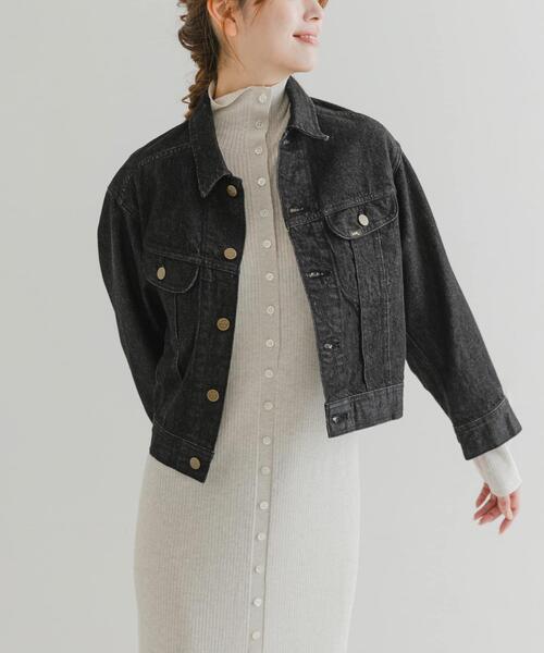 URBAN RESEARCH ROSSO WOMEN（アーバンリサーチ　ロッソ）の「『別注』Lee101 ×ROSSO　 SHORT JACKET（デニムジャケット・レディース・ブラック・SHORT）」の4枚目の写真