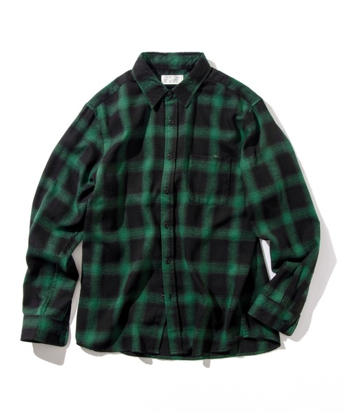 VENCEEXCHANGE(ヴァンスエクスチェンジ)の「オンブレルネルチェックシャツ(シャツ/ブラウス・メンズ・ホワイト/ブラック/ベージュ/ブルー/グリーン/ブラウン/サックスブルー・M/L/LL)」の5枚目の写真