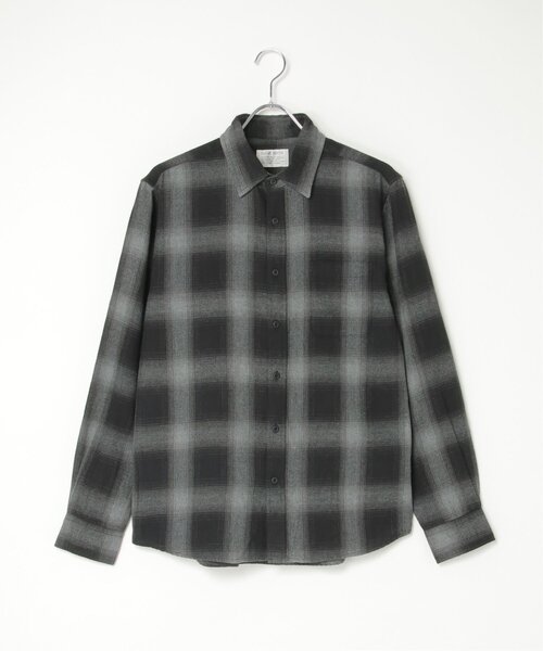 VENCEEXCHANGE(ヴァンスエクスチェンジ)の「オンブレルネルチェックシャツ(シャツ/ブラウス・メンズ・ホワイト/ブラック/ベージュ/ブルー/グリーン/ブラウン/サックスブルー・M/L/LL)」の19枚目の写真