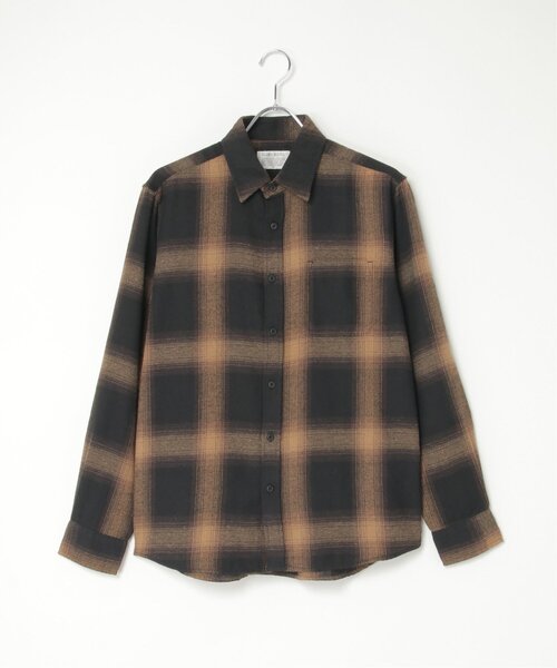 VENCEEXCHANGE(ヴァンスエクスチェンジ)の「オンブレルネルチェックシャツ(シャツ/ブラウス・メンズ・ホワイト/ブラック/ベージュ/ブルー/グリーン/ブラウン/サックスブルー・M/L/LL)」の18枚目の写真