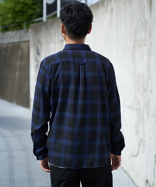 VENCEEXCHANGE(ヴァンスエクスチェンジ)の「オンブレルネルチェックシャツ(シャツ/ブラウス・メンズ・ホワイト/ブラック/ベージュ/ブルー/グリーン/ブラウン/サックスブルー・M/L/LL)」の22枚目の写真