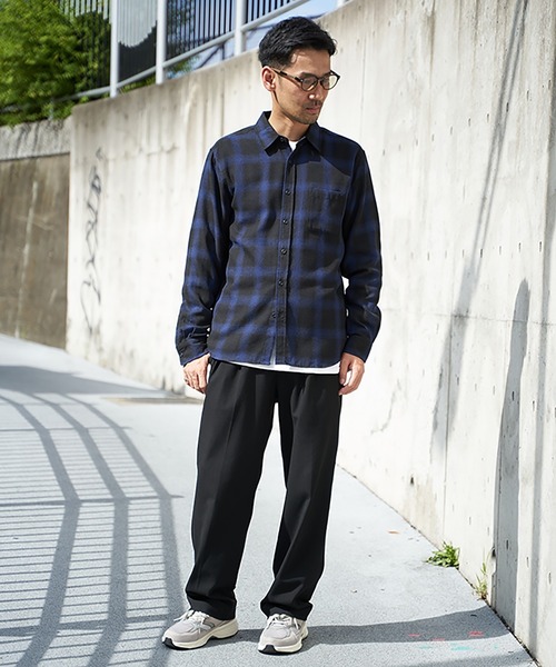 VENCEEXCHANGE(ヴァンスエクスチェンジ)の「オンブレルネルチェックシャツ(シャツ/ブラウス・メンズ・ホワイト/ブラック/ベージュ/ブルー/グリーン/ブラウン/サックスブルー・M/L/LL)」の20枚目の写真