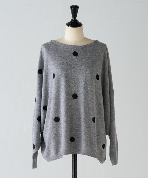 今季ビアズリー】ラメドットプルオーバー グレー ラメドットプル