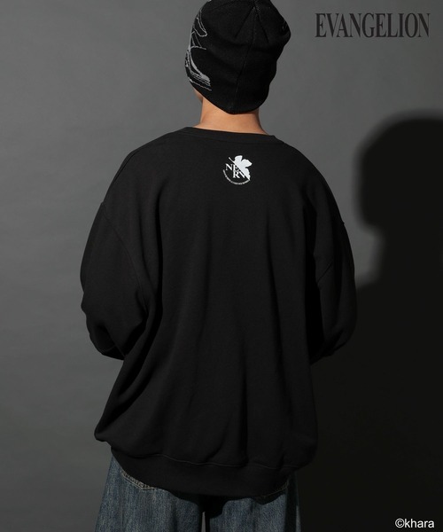 【必見！未使用！】エヴァンゲリオン　コラボ　スウェット　ブラック　廃版商品 セール】【EVANGELION(エヴァンゲリオン)】コラボプリントプルオーバー