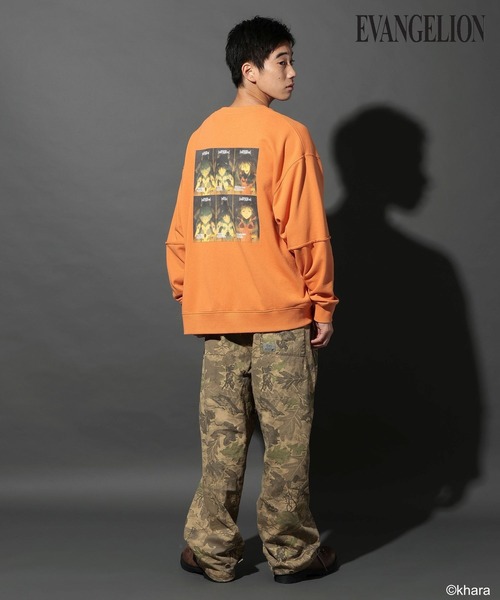 niko and...（ニコアンド）の「【EVANGELION(エヴァンゲリオン)】コラボプリントプルオーバー（スウェット・メンズ・オレンジ/ネイビー/ブラック・MEDIUM/LARGE）」の15枚目の写真