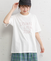 ロゴ刺繍Tシャツ