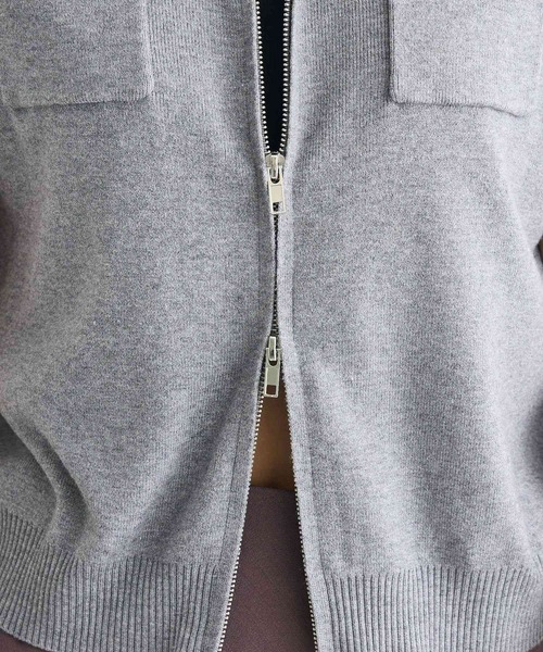 CRAFT STANDARD BOUTIQUE(クラフトスタンダードブティック)の「衿付きジップベスト(ベスト・レディース・杢グレー/ブラウン/クリーム・FREE)」の17枚目の写真