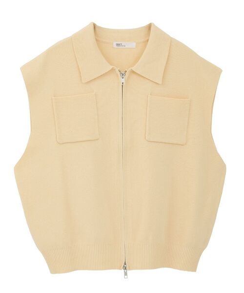 CRAFT STANDARD BOUTIQUE(クラフトスタンダードブティック)の「衿付きジップベスト(ベスト・レディース・杢グレー/ブラウン/クリーム・FREE)」の19枚目の写真