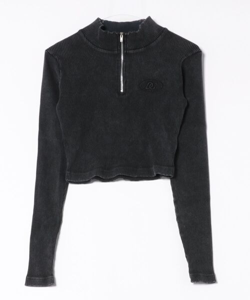 DC SHOES(ディーシーシューズ)の「25 WSTELECO HARLFZIP /DCレディースショート丈ハーフジップアップ長袖トップス(Tシャツ/カットソー・レディース・ホワイト/グレイッシュベージュ/ブラック/ブラック系その他/グレー・MEDIUM/LARGE/SMALL)」の3枚目の写真