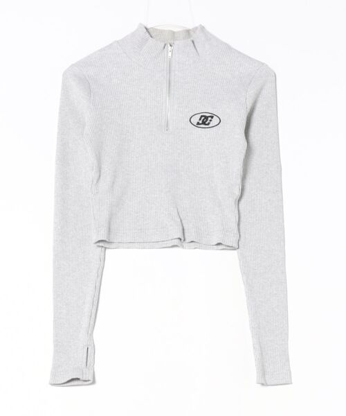 DC SHOES(ディーシーシューズ)の「25 WSTELECO HARLFZIP /DCレディースショート丈ハーフジップアップ長袖トップス(Tシャツ/カットソー・レディース・ホワイト/グレイッシュベージュ/ブラック/ブラック系その他/グレー・MEDIUM/LARGE/SMALL)」の4枚目の写真