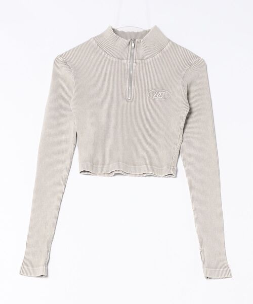 DC SHOES(ディーシーシューズ)の「25 WSTELECO HARLFZIP /DCレディースショート丈ハーフジップアップ長袖トップス(Tシャツ/カットソー・レディース・ホワイト/グレイッシュベージュ/ブラック/ブラック系その他/グレー・MEDIUM/LARGE/SMALL)」の5枚目の写真