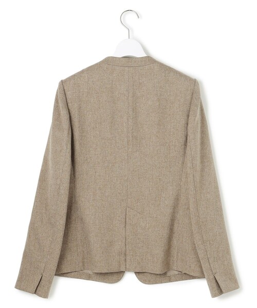【新品未使用】23区【洗える】ウールライクカルゼ ノーカラー ジャケット 洗える】ウールライクカルゼ ノーカラー ジャケット（ノーカラー