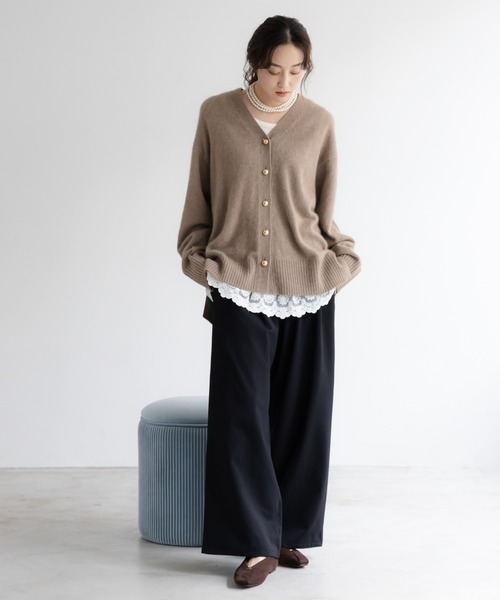 Elura（エルーラ）の「裾レースタンク/605388（タンクトップ・レディース・ブラック/ブラウン/ホワイト・FREE）」の7枚目の写真