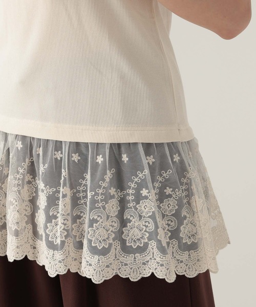 Elura（エルーラ）の「裾レースタンク/605388（タンクトップ・レディース・ブラック/ブラウン/ホワイト・FREE）」の21枚目の写真