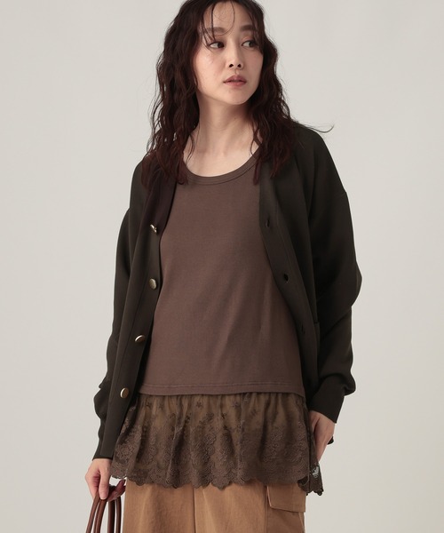 Elura（エルーラ）の「裾レースタンク/605388（タンクトップ・レディース・ブラック/ブラウン/ホワイト・FREE）」の14枚目の写真