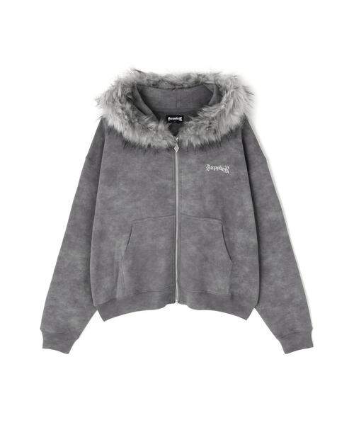 SUPPLIER/サプライヤー/FAUX FUR CROSS ZIP HOODIE（パーカー