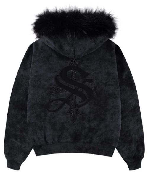 SUPPLIER/サプライヤー/FAUX FUR CROSS ZIP HOODIE（パーカー